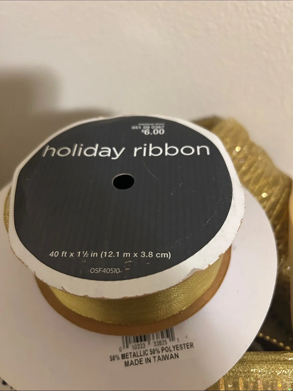 Gold Decorative Holiday Ribbon and Mesh Trim Set all occasions
